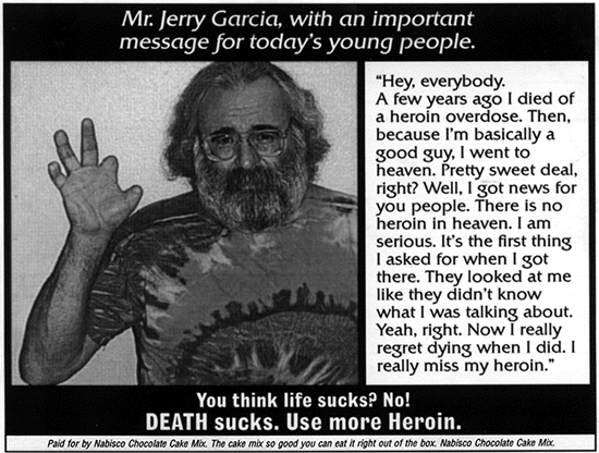 Jerry Garcia Heroin Warning