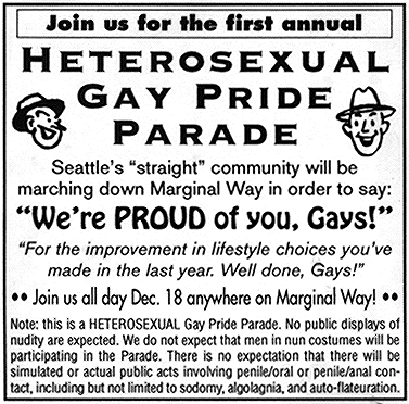 Heterosexual Gay Pride Parade